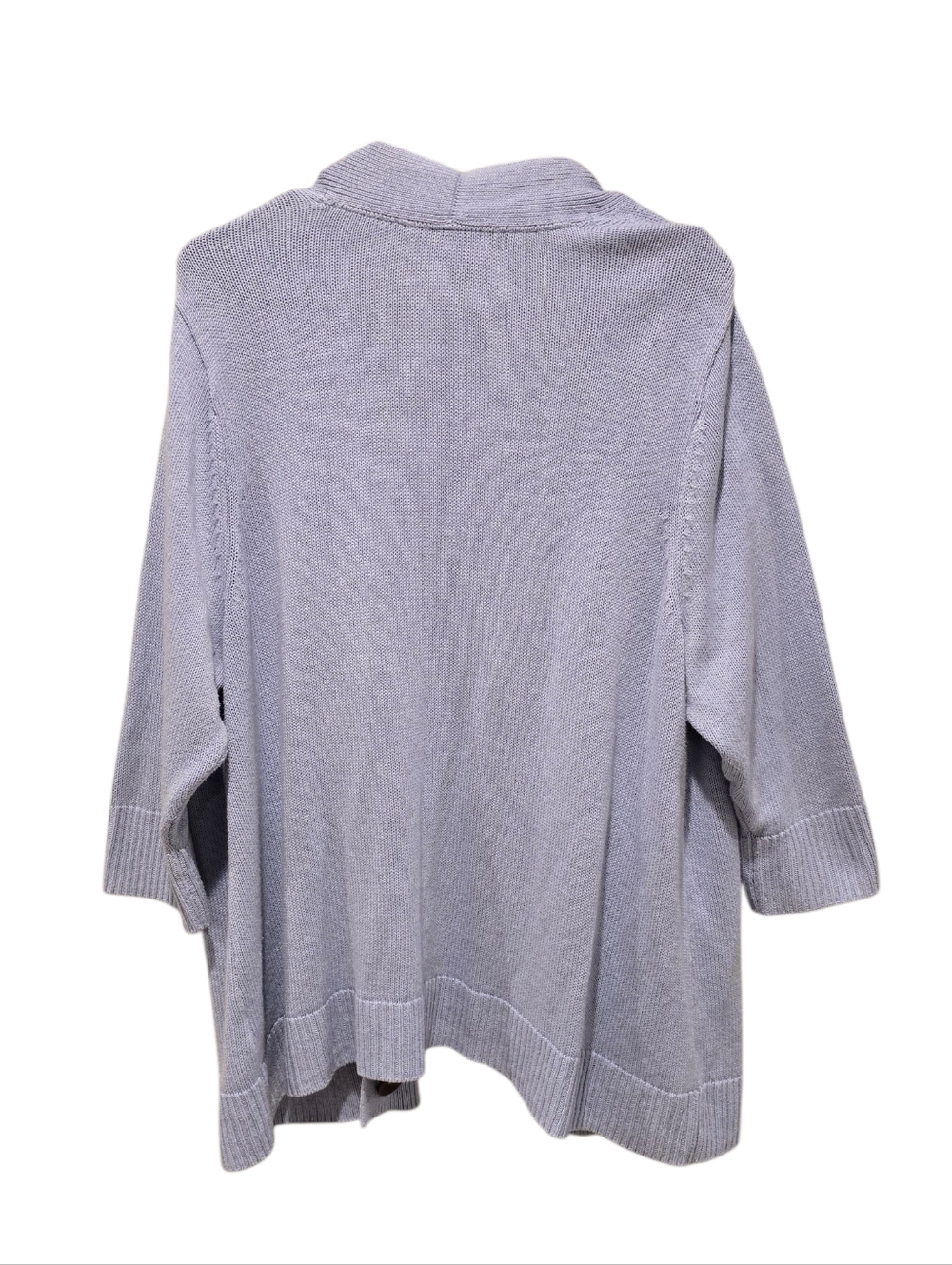 J. Jill "Rain Drop" Blue Cotton Blend Cardigan With Brown Buttons Size XL - Picture 4 of 9